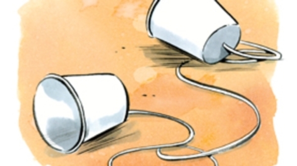 Paper cups telephone