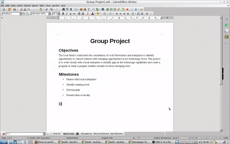 Easily share Uni group work files